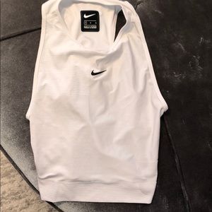 Nike White Colorblock Sports Bra
